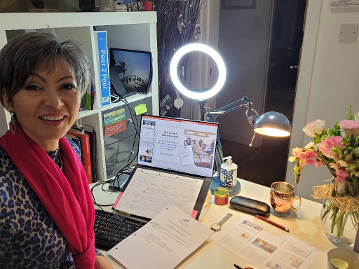 Susanna Brade-Waring at desk